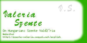 valeria szente business card